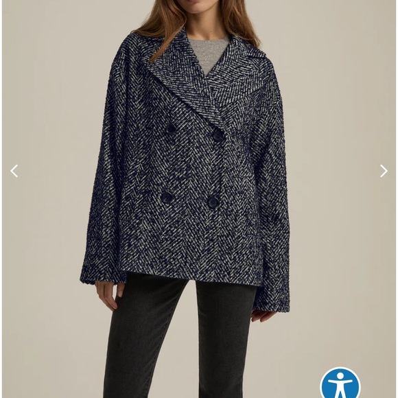 Favorite Daughter Navy Tweed Belted Jacket - Picture 2 of 5